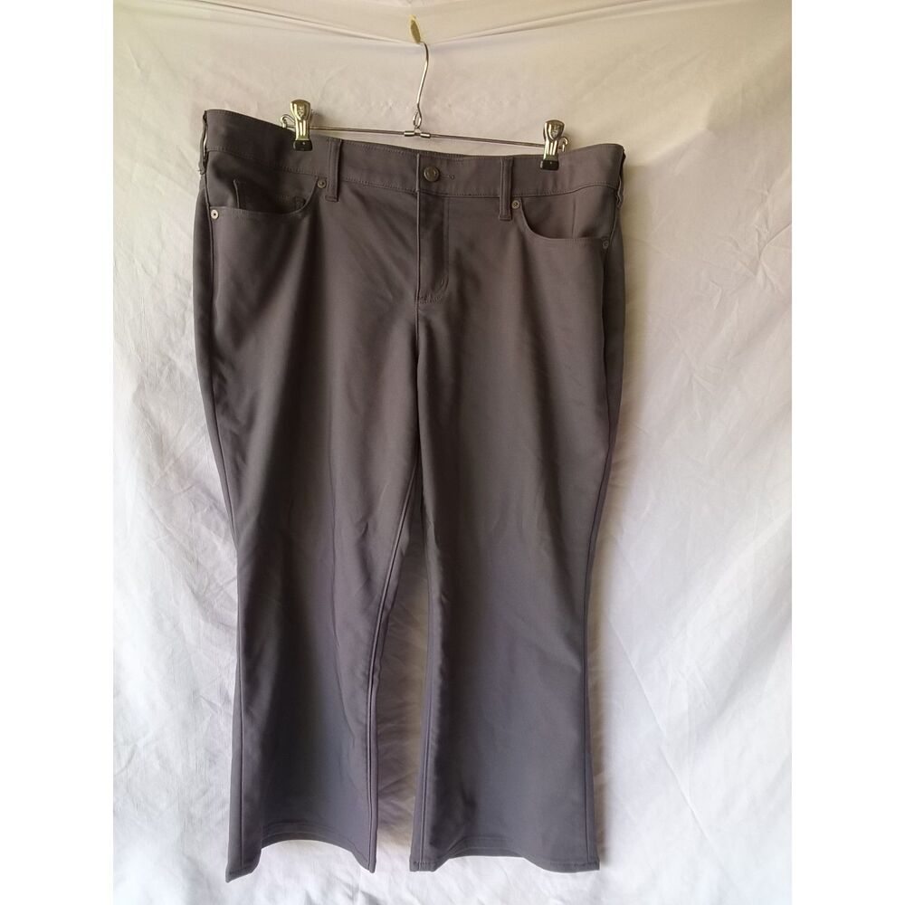 Lands End 16W Gray Cropped Pant